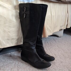 Enzo Angiolini Black Over the Knee Boots